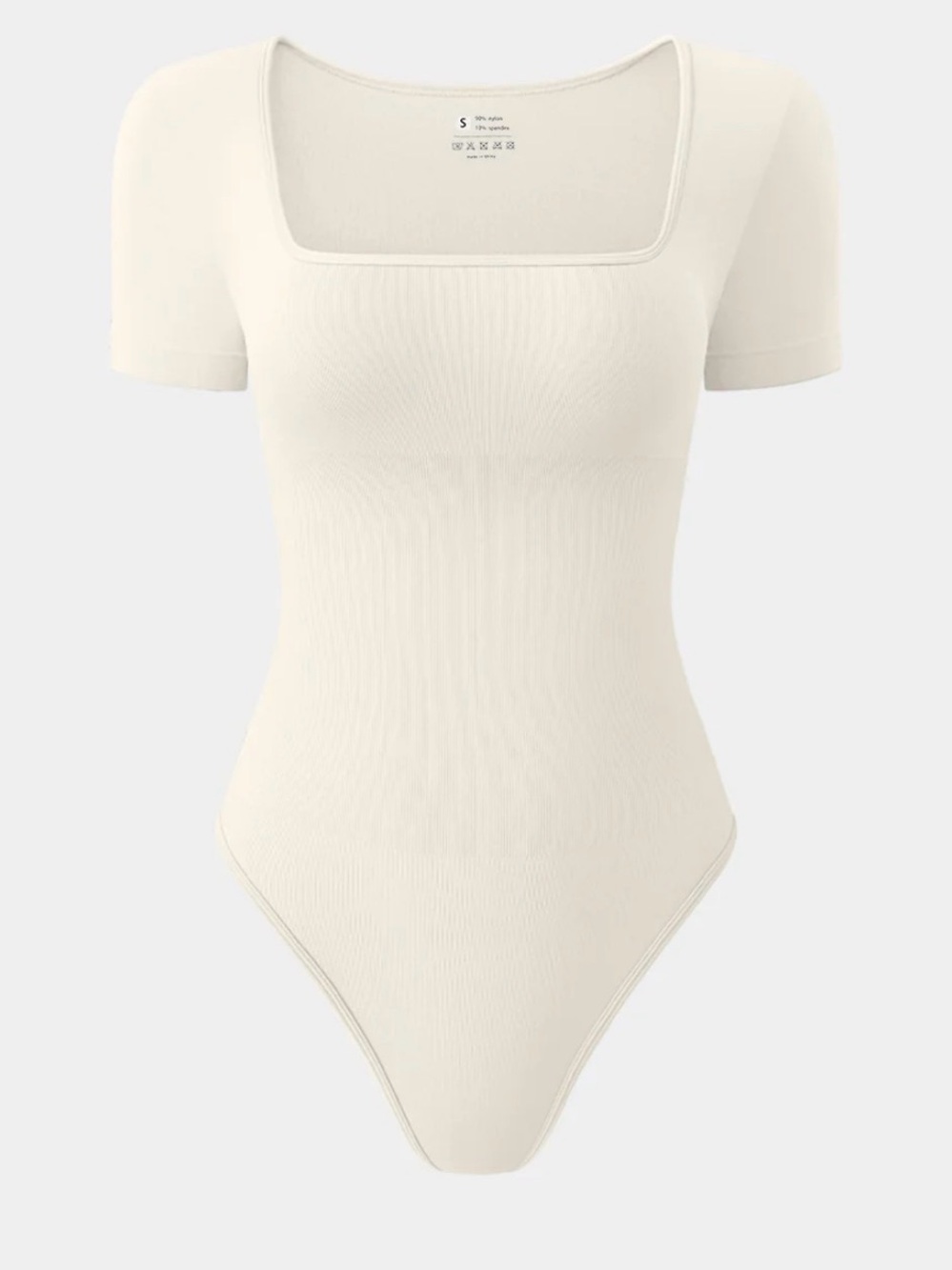 OQQ square neck bodysuit L